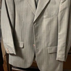 36 short suit stripe gray color